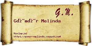 Gömör Melinda névjegykártya